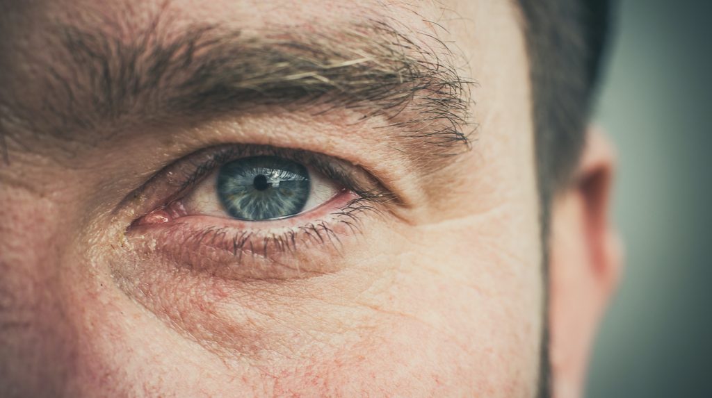 Close-up on a man's eye