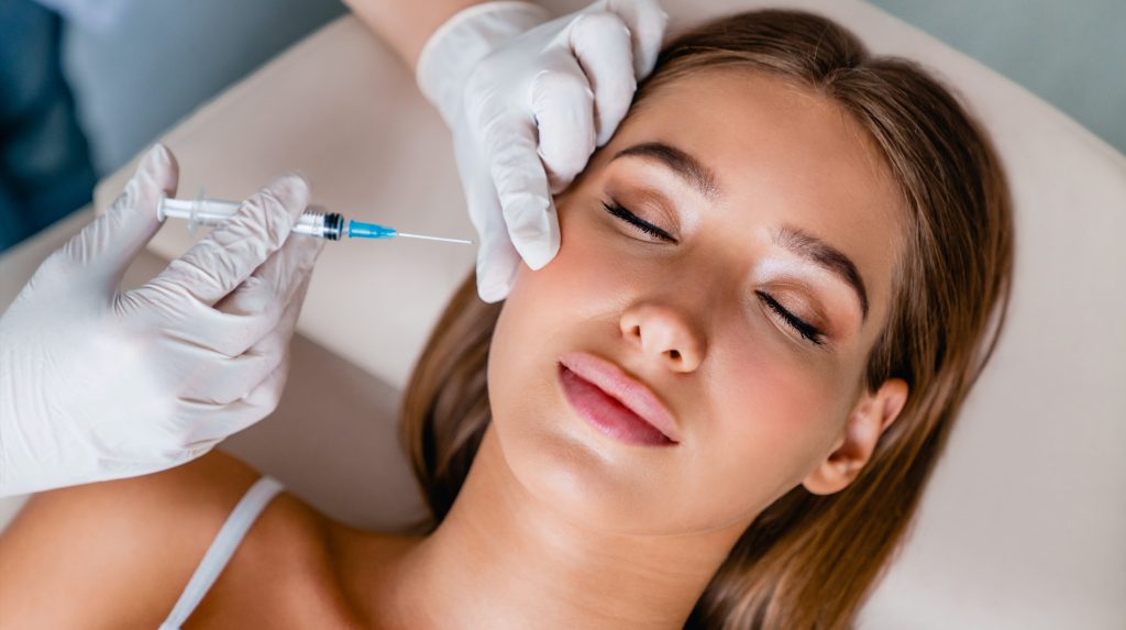 Woman receiving BOTOX® Cosmetic injections