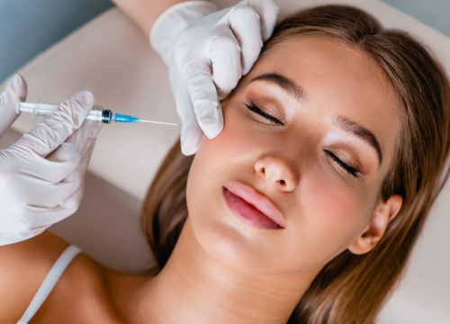 Woman receiving BOTOX® Cosmetic injections
