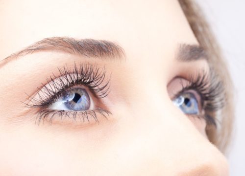 Close-up on a woman's eyes